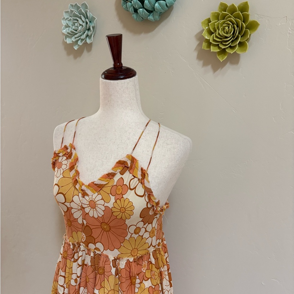 Stunning Z & L floral fit & flare boho mini dress M - Picture 2 of 10